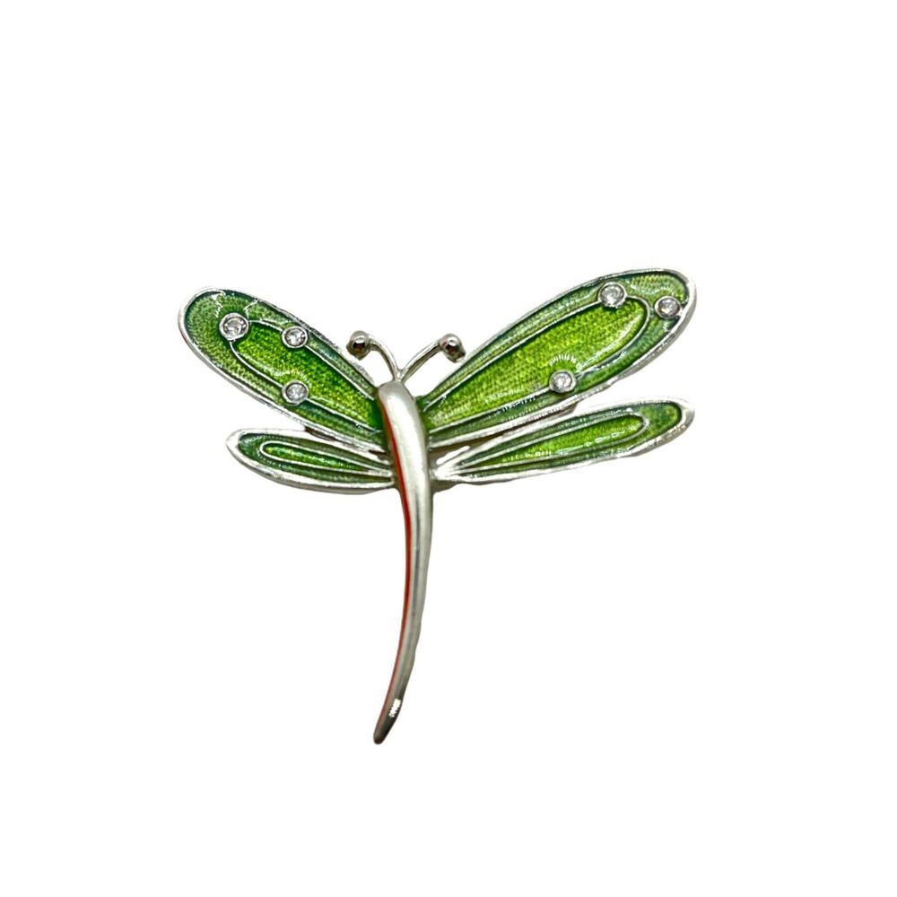 Liz Claiborne Vintage Brooch Pin Dragonfly Insect Signed LC Fashion Jewelry